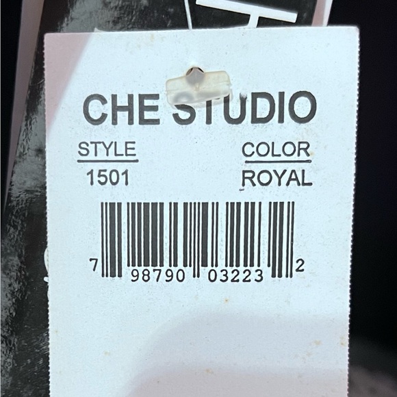 Che Studio Royal Blue Dress tier embellished Dressy Formal sz 16  Church NWT - Picture 10 of 12